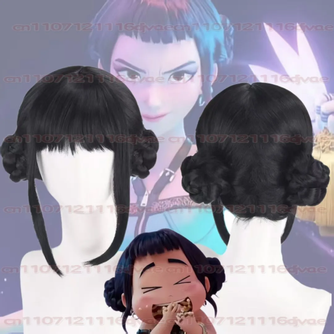Film k-pop chasseurs Zoey Rumi Mira Cosplay perruque Halloween femmes Rose rouge violet noir résistant à la chaleur fibre synthétique perruques accessoire