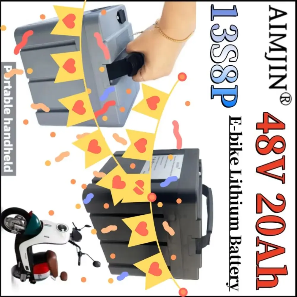 20Ah High Capacity 18650 Lithium Battery Pack for Air Fast Transportation 48V/52V/60V Compatible with 250-3000W Power