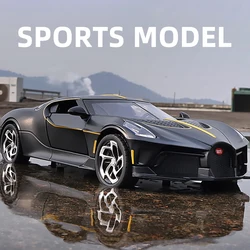 1:24 Bugatti La Voiture Noire czarny smok Supercar ze stopu zabawek i pojazdy zabawkowe Model samochodu samochody zabawkowe dla dzieci