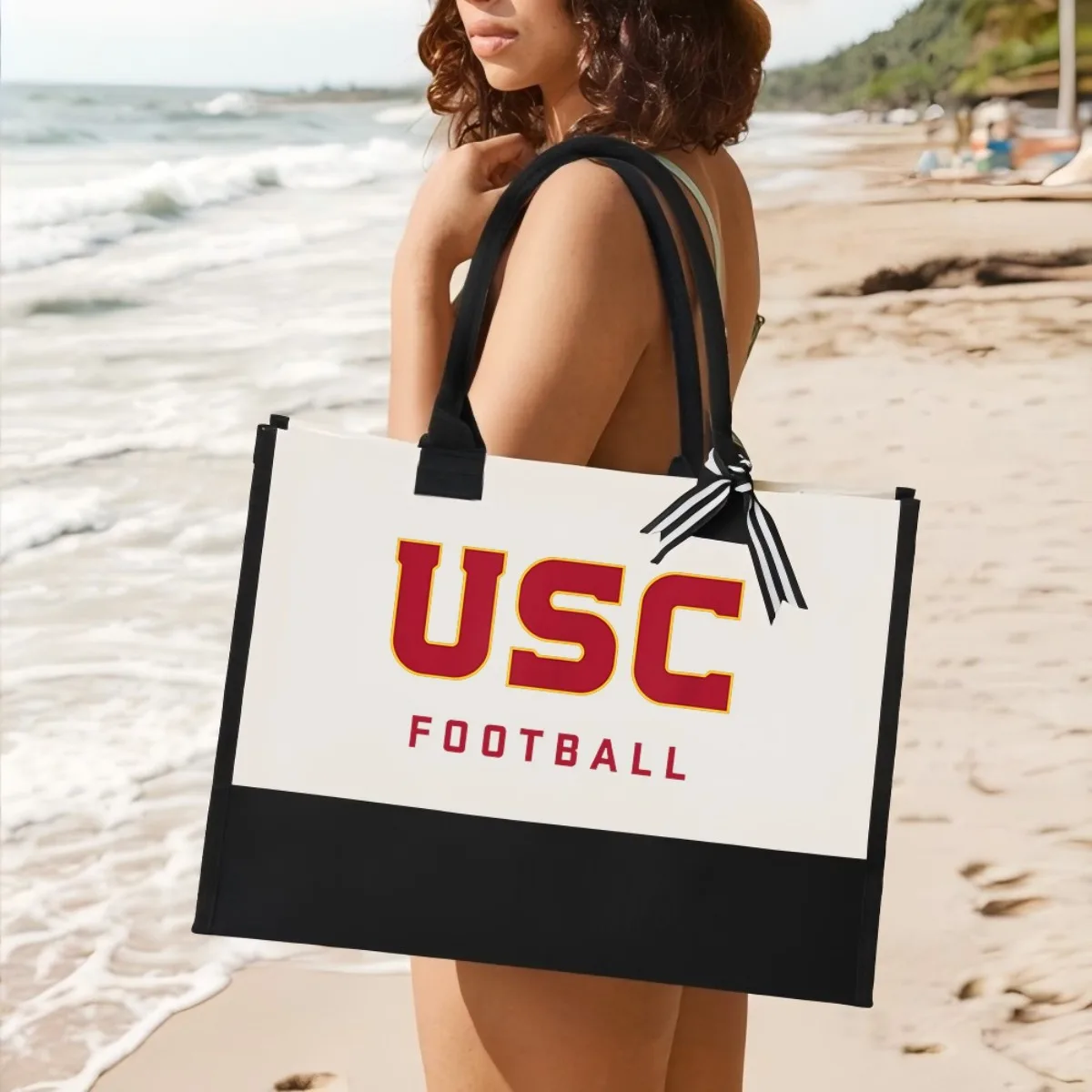 

Usc Джерси Футбол USC Flashb 2026 Новое поступление Модная практичная просторная многоразовая большая сумка с принтом 2-цветный он