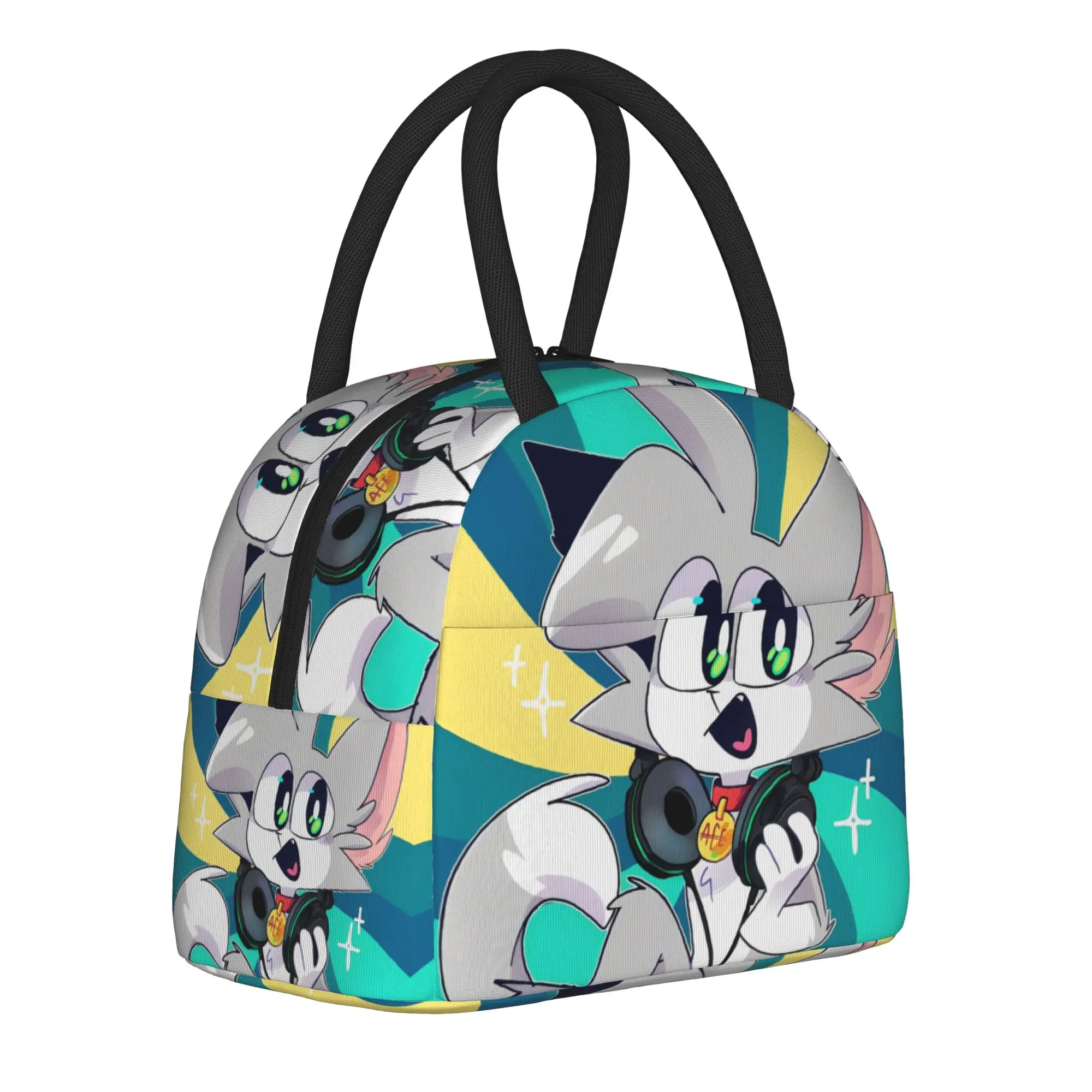 Acenix Cute cats Insulated Lunch Bags for Men Women  Food Container Portable Cooler Thermal Lunch Box For Picnic