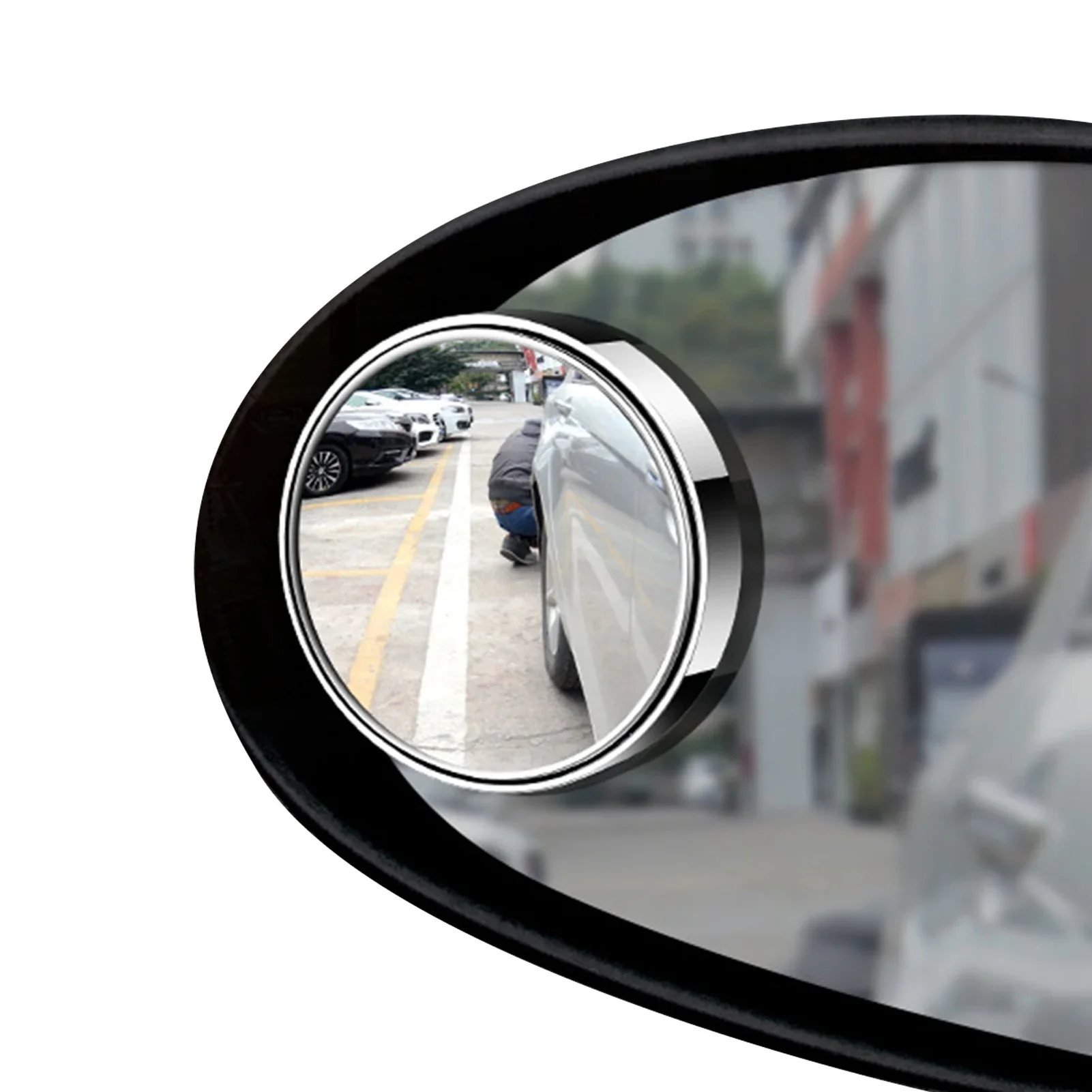 2Pcs Adjustable Round Car Reverse Auxiliary Rearview Convex Mirror Car Blind Spot Rear View Mirror Wide Angle 360 Degree Mirror