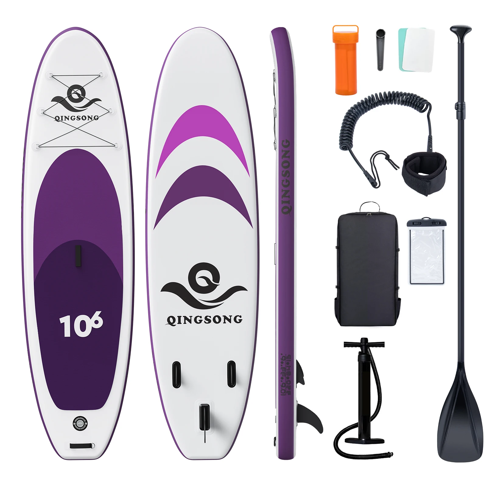 Customized new design inflatable stand-up paddle board SUP, stand-up paddle board accessories with drip stitch material
