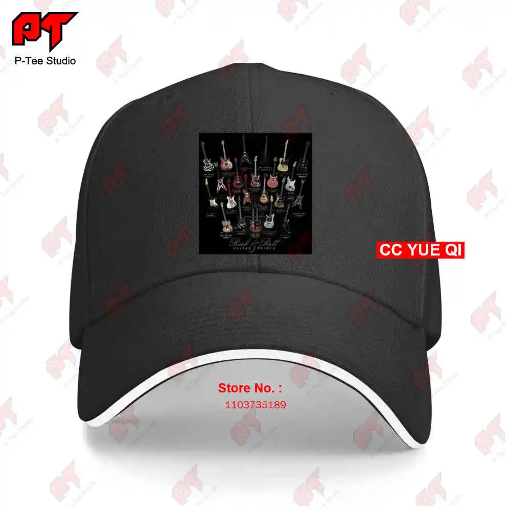 Rock & Roll Guitar Heaven Slash Bb King Angus Young Steve Vai Paul Stna Baseball Caps Truck Cap BPDJ