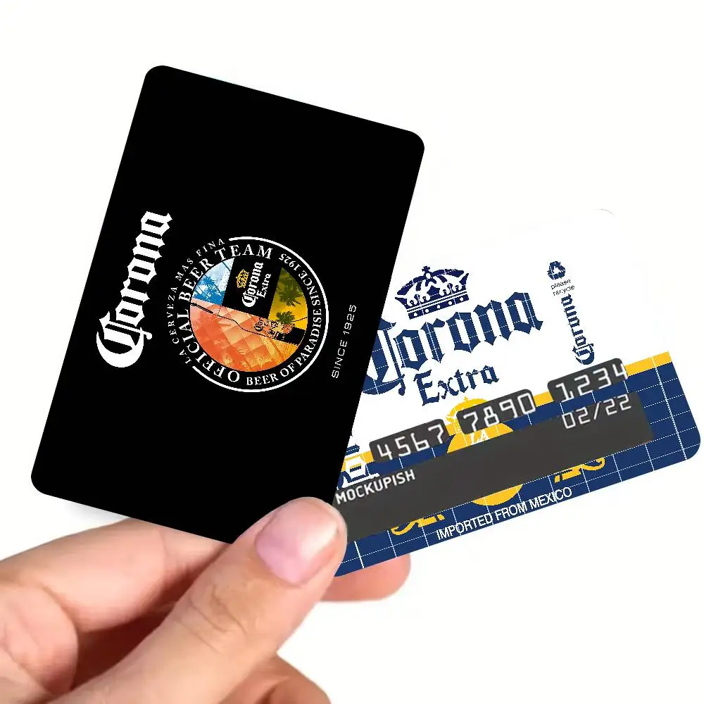C-Corona E-Extra Beer Game Film Cover Sticker Case for Small Chip Credit Debit Card Front Side
