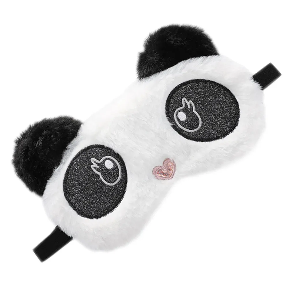 

Маска для глаз в виде панды (1 шт.), мягкая, регулируемая, на эластичной ленте, для сна, путешествий, медитации, дома, отеля, поезда, релаксации, блокирующая свет