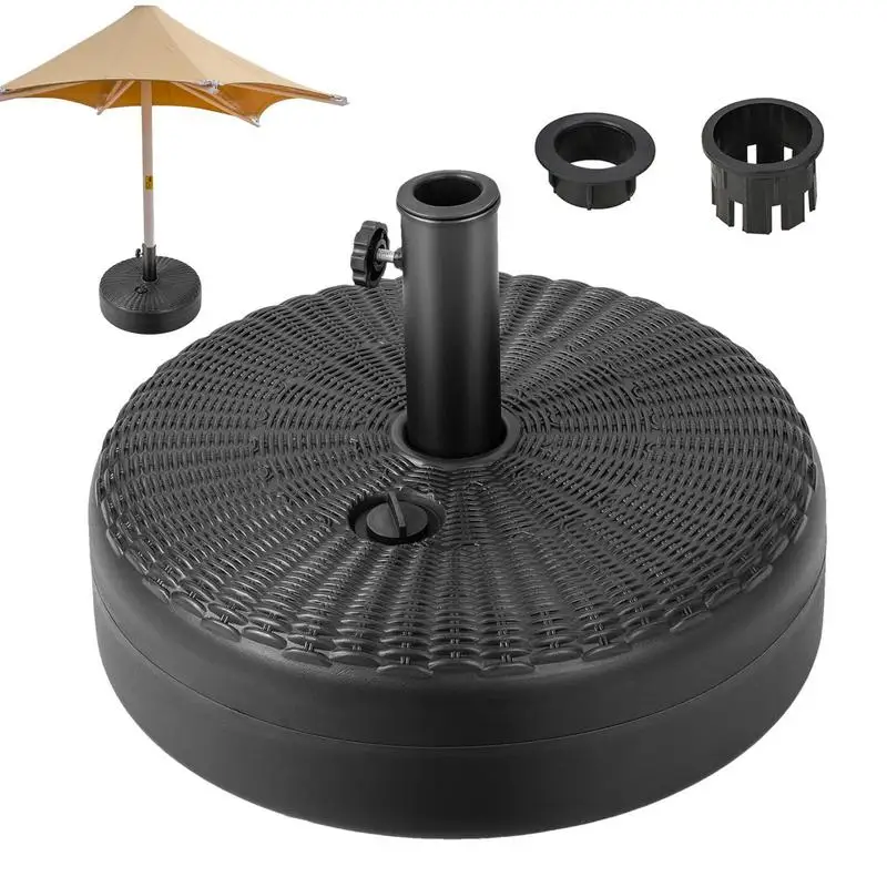 Umbrella Base Stand Round Outdoor Water Tank Base Fillable Outdoor Water Tank Base Stable Adjustable Umbrella Holder For Deck