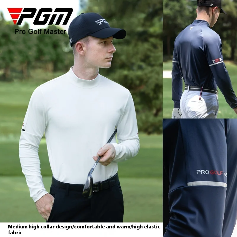 

PGM Golf Wear Мужская базовая куртка, теплая комфортная маленькая водолазка, спортивный ветровой пиджак с высоким прыжком для мероприятий