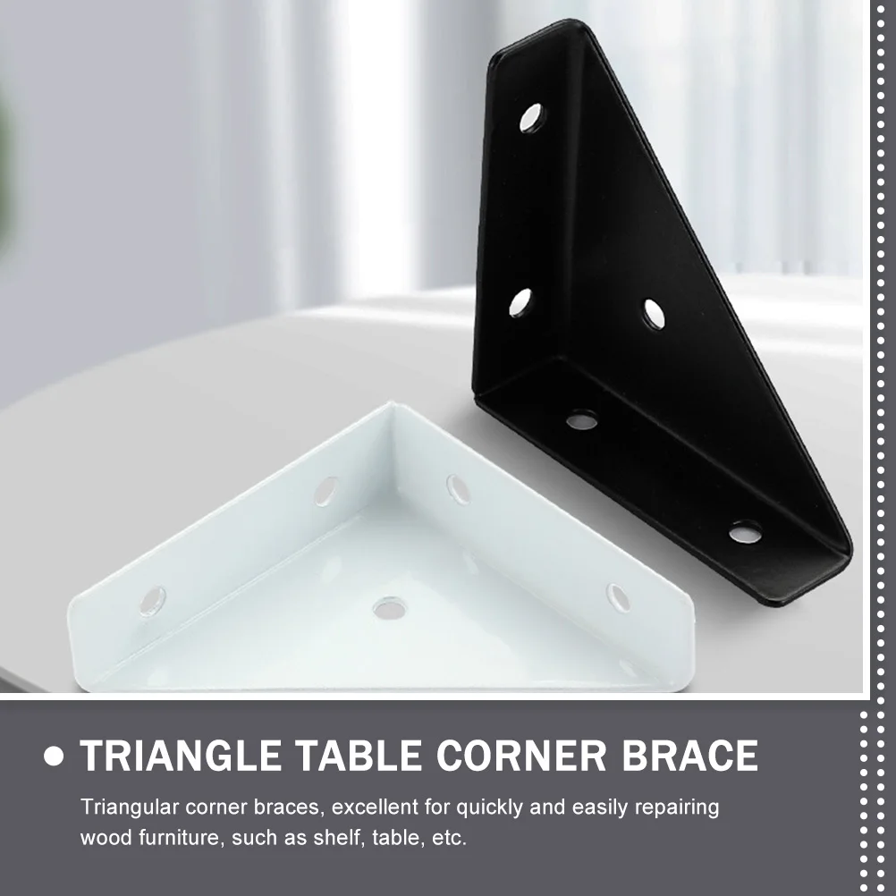 

4 Pcs Bed Corner Hardware Accessories Braces Triangular Bracket Heavy Duty Support Brackets Connector Iron Angle