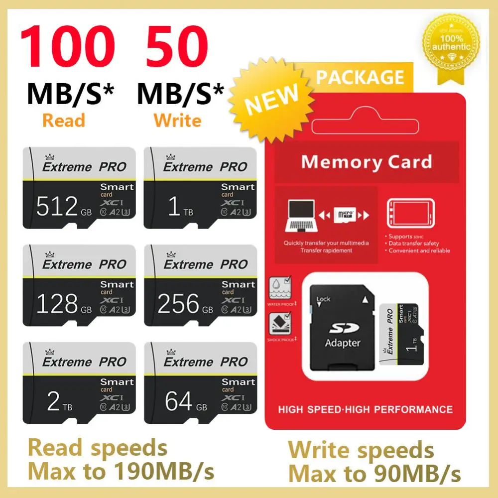 2TB SD Memory Card 1TB 512GB SD Card 256GB Ultra-fast Transfer Micro TF SD Card 128GB Cartao De Memoria For Phone PC