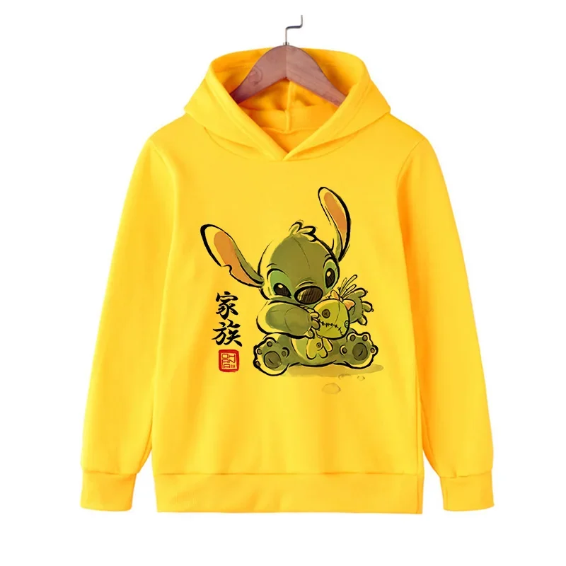 Sudadera con capucha de dibujos animados de Disney para hombre y mujer, ropa de Manga de Anime, Y2K, Lilo y Stitch