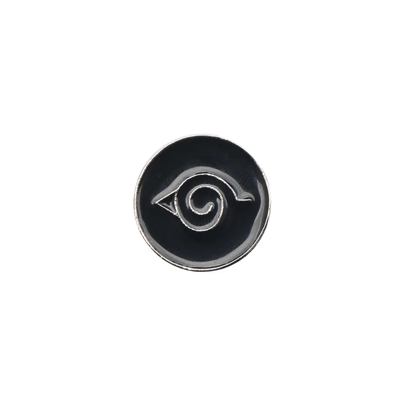 Anime Surrounding Naruto Vortex Naruto Wood Leaf Logo Brooch Metal Badge Clothing Anime Jewelry