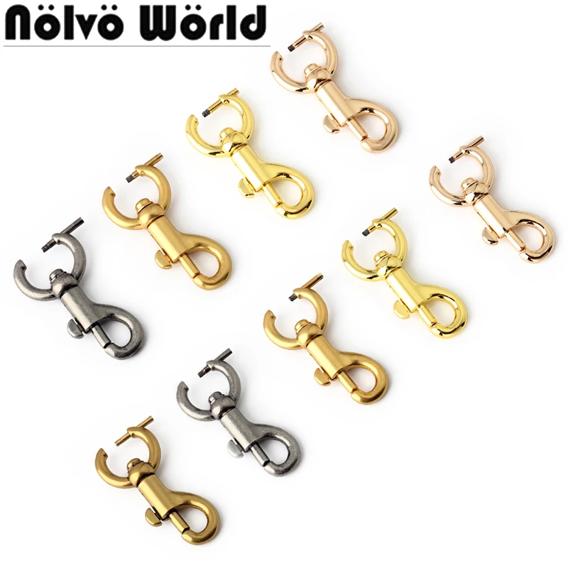 10/50/100PCS 16mm 19mm Easy Open Screw Snap Hook Clasp Clip Trigger Buckle For Bags Strap Key Ring Dog Chain Collar Accessories