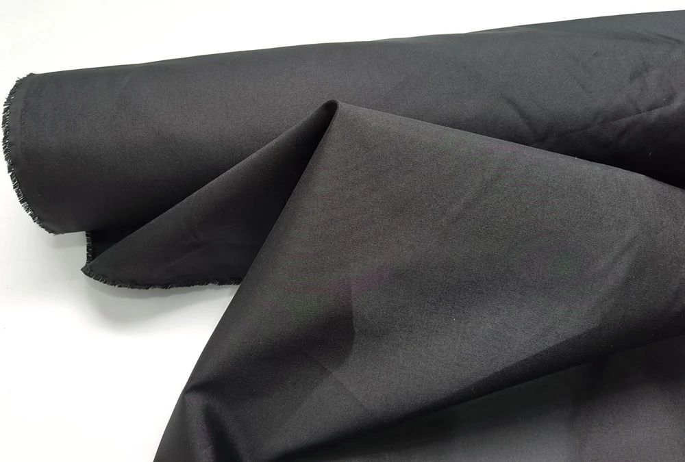 1Meter X 1.13Meter Soft Black Pure Natural Silk Taffeta Material Fabric 100% Mulberry Silk Lining Taffeta