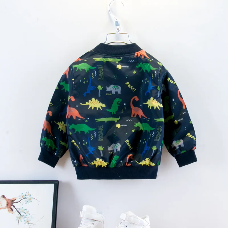 Dinosaur Boys Outdoor Jacket Wind-proof Spring Fall Kids Coat Children's Clothes