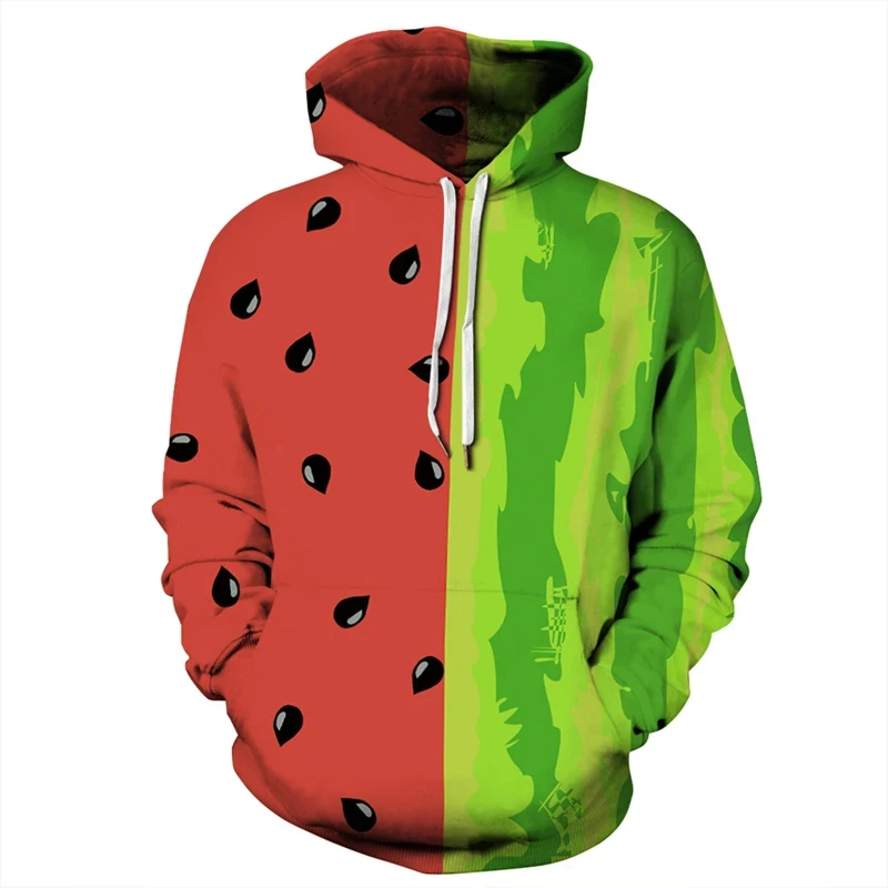 Fruit 3D Printed  Hooded Hoodie Men Funny Pattern  Drawstring Pullover Sweatshirt Casual Sports Banana Pineapple Hoodie Coat