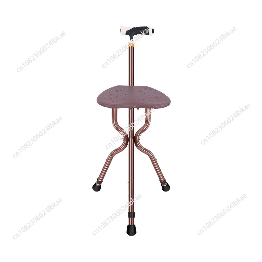 Elderly crutches, stools, cane seats, light and retractable multi-functional four-legged crutches