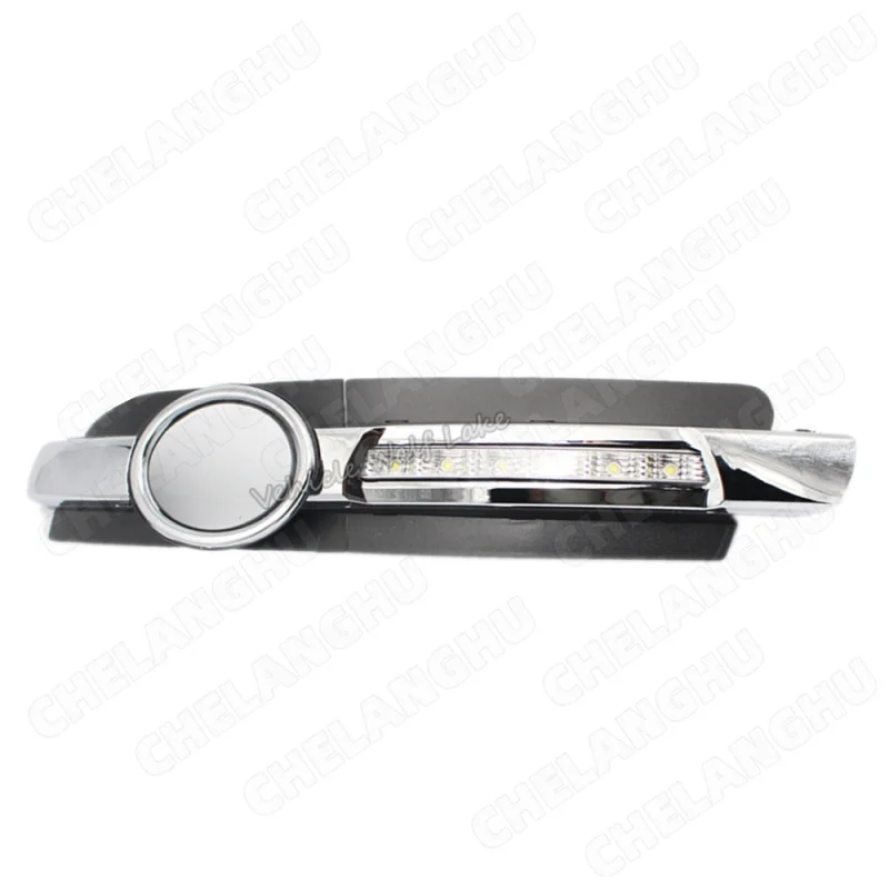 2pcs LED DRL For AUDI A6 C6 2005 2006 2007 2008 Car LED DRL Daytime Running Light Fog Lamp Grille And Waterproof Wire Of Harness