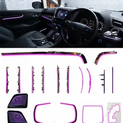 Car Ambient Light for Toyota 30/35 Series Vellfire Alphard LM300 Car Decorate Light Both Fit LHD/RHD LED Light Moulding Trim Kit