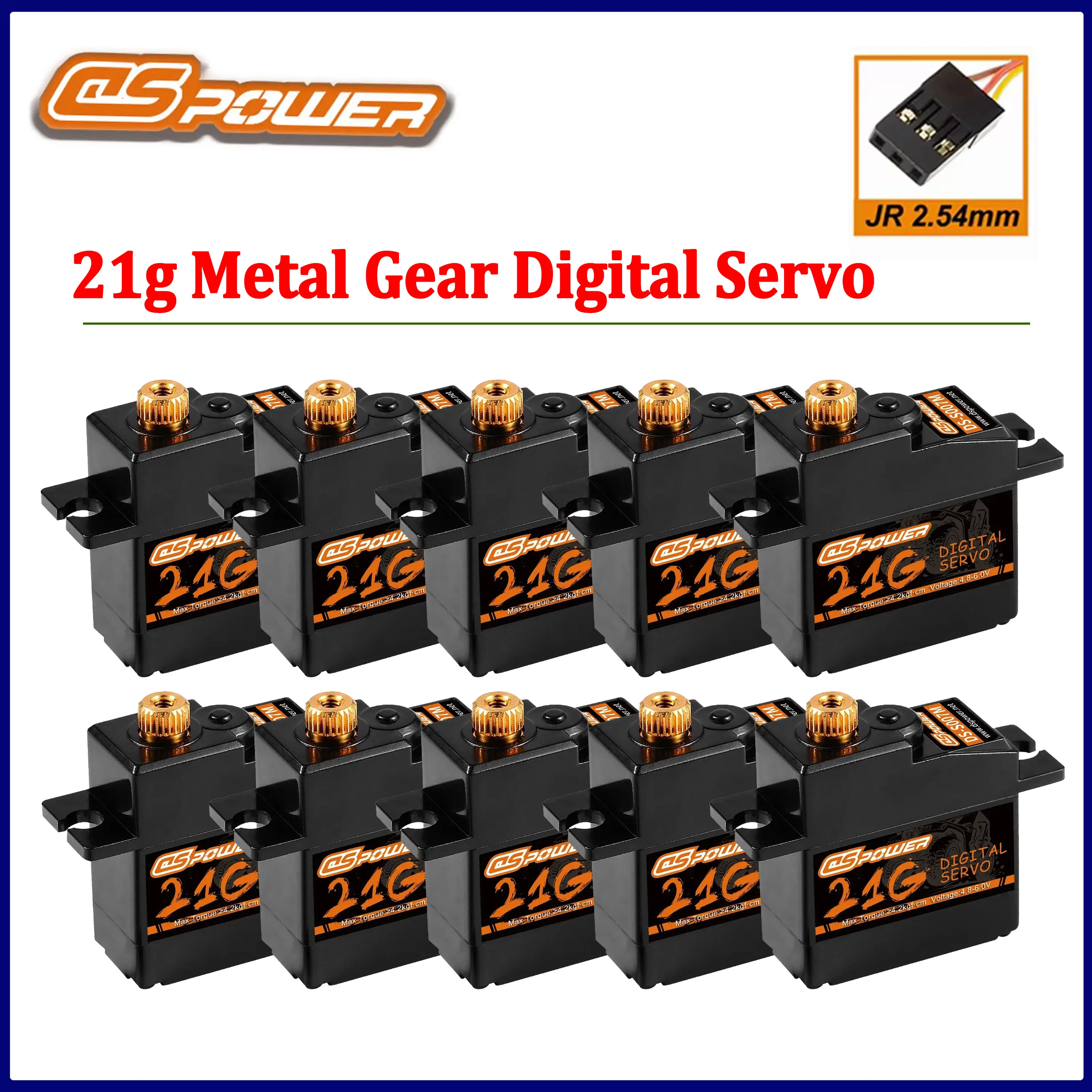 1/5/10PCS DSPOWER 21G Metal Gear Digital Servo Micro 4.2KG Servos for 1/14 1/16 1/18 RC Car Wltoys MJX Hyper Go Boat Robot Parts