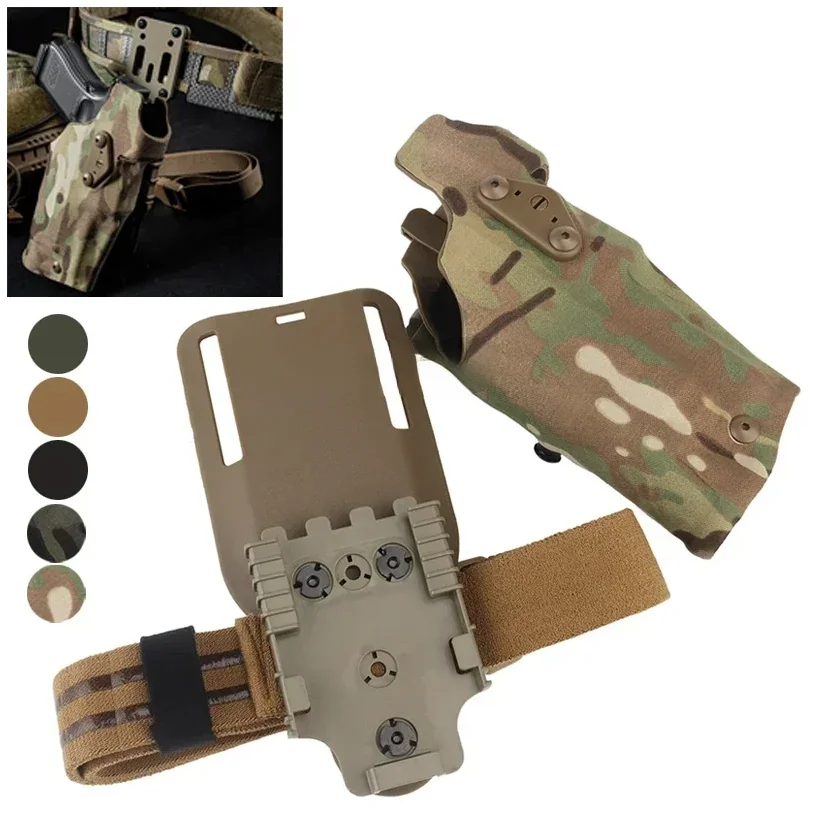 

Tactical Holster for Glock 17 Gen4 G19 with X300 X300U Flashlight Quick Locking System Shooting Hunting Pistol Gun Holsters