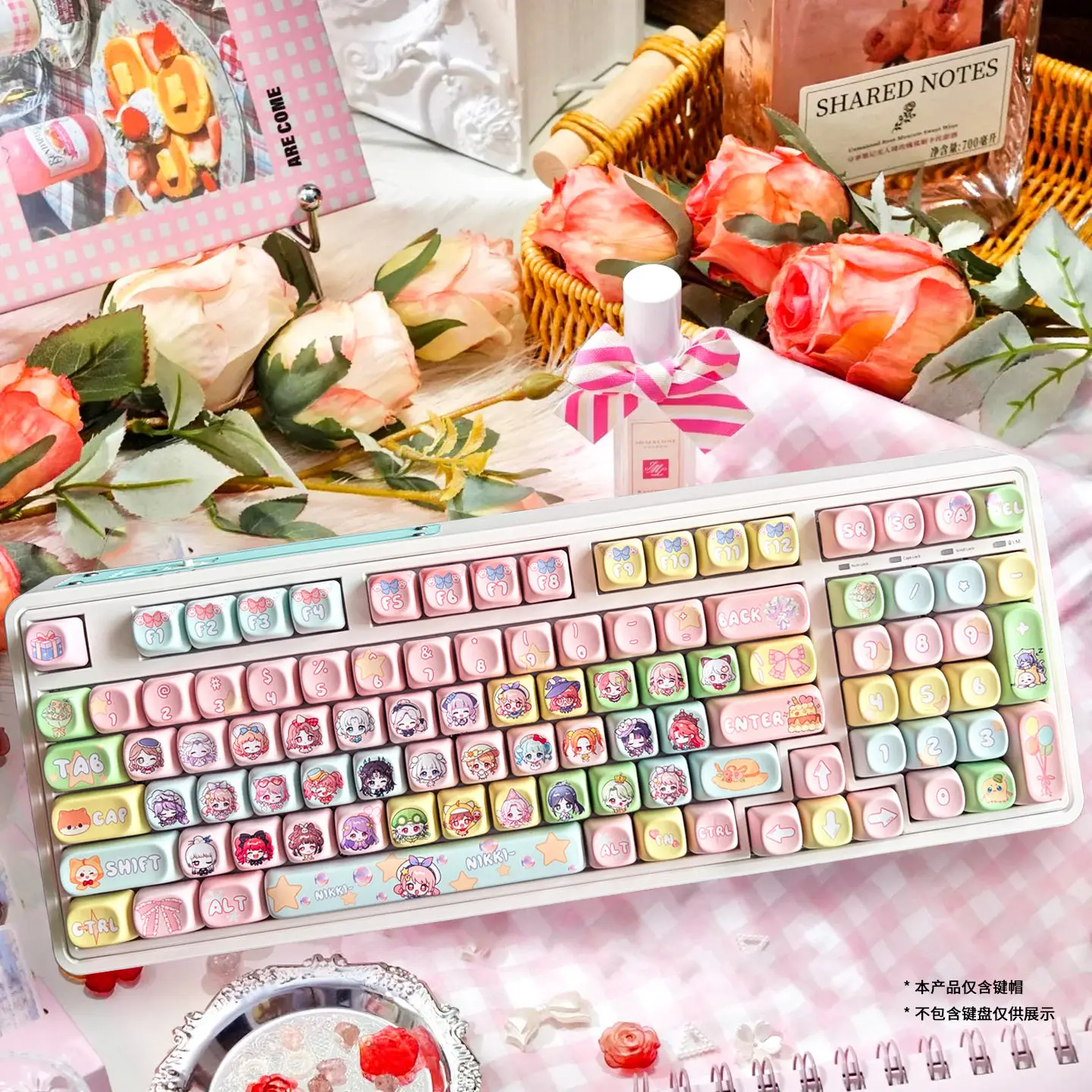 MAIMOOO Cartoon Keycaps With Infinite Warmth CHERRY MOA High Thermal Sublimation Side Engraved Mechanical Keyboard Keycaps