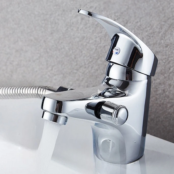 

Хромированный смеситель для раковины в ванной комнате, многофункциональный латунный смеситель для ванной комнаты, настенный смеситель двойного назначения для холодной и горячей воды