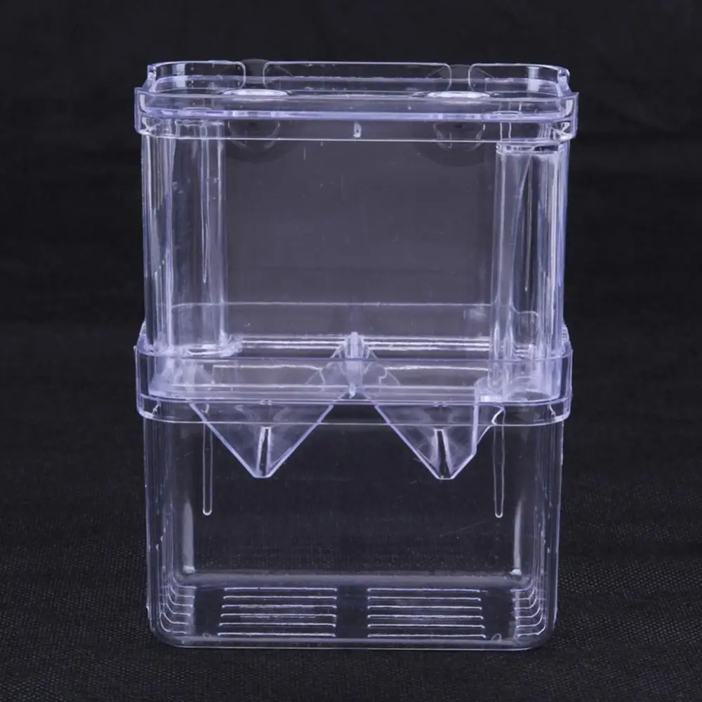 2 Sizes Fish Breeding Isolation Box Double-Deck Clear Fish Breeding Isolation Box Aquarium Breeder Fish Tank Hatching Fish Tank