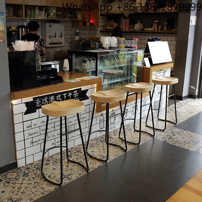 モダンでシンプルな家庭用無垢材バーチェア