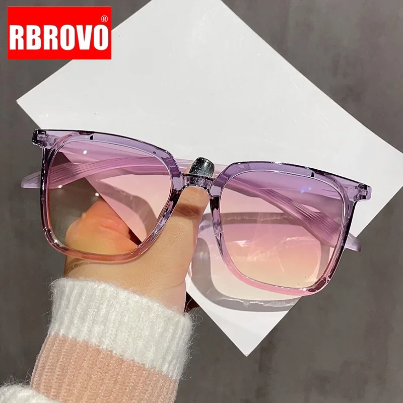 

RBROVO Square 2023 Sunglasse Women Oversized Gradient Glasses Women High Quality Retro Eyewear Simple Women Gafas De Sol Mujer