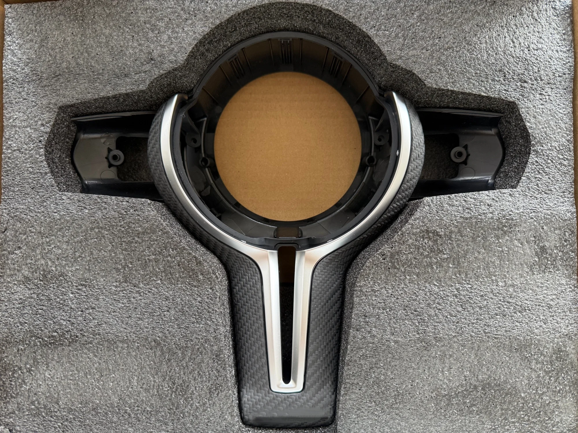 Steering Wheel Cover Plate Real Carbon Fiber Frame For BMW M Series F80 F82 F10 F11 F15 F16 M-sport F20 F22 F30 F31 F32 F33 F36 view 6