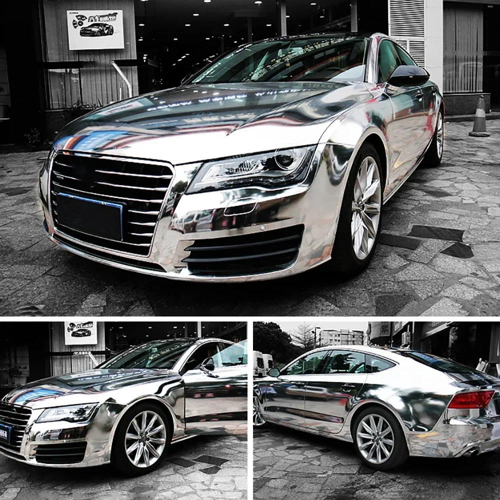 152*30/40/50 سنتيمتر 50*200 سنتيمتر كروم لامعة مرآة الفينيل التفاف الفيلم للسيارات الكمبيوتر المحمول دراجة نارية غطاء دراجة اكسسوارات السيارات