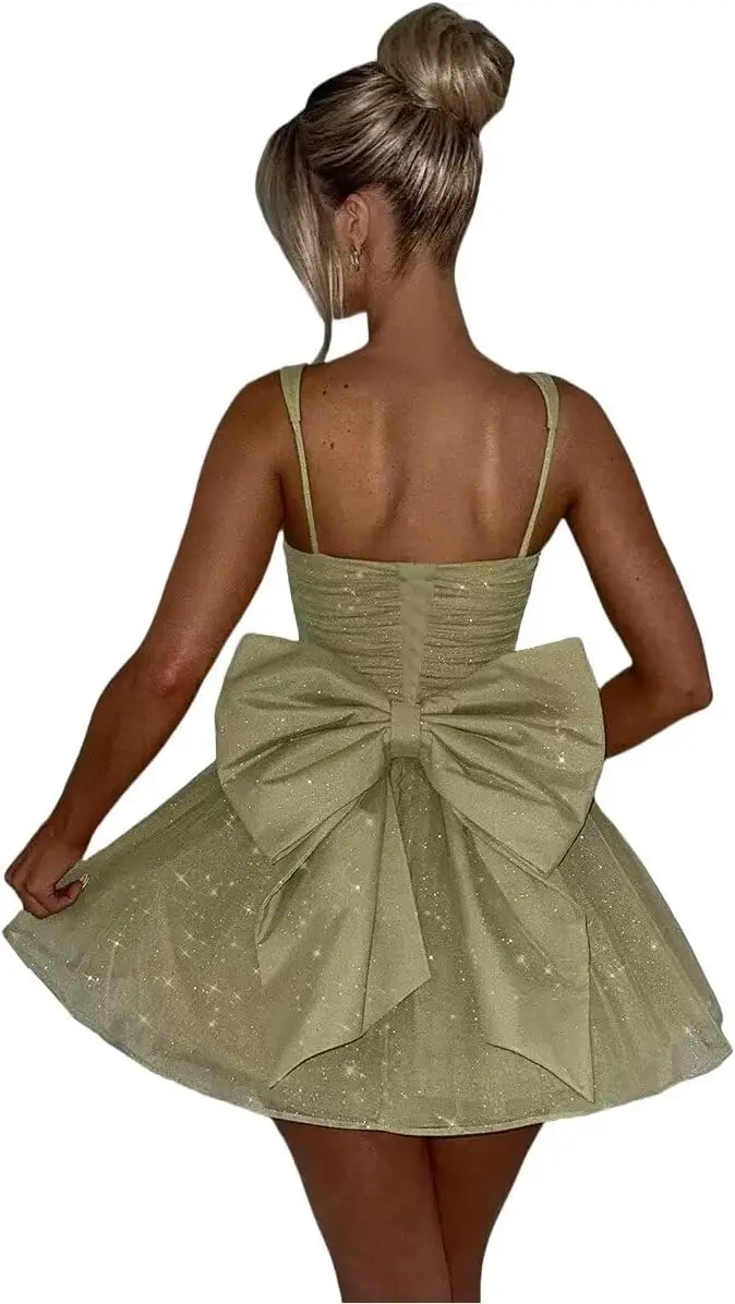 

Молодежное блестящее тюлевое платье обратно в школу с бретельками, женское короткое бальное платье для дня рождения, коктейльное платье