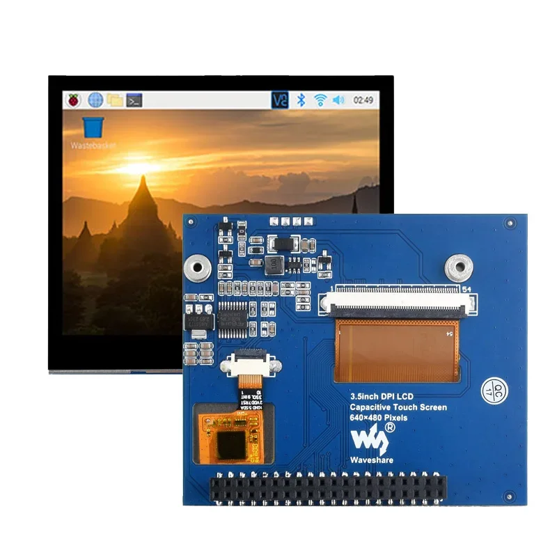 3.5 インチ DPI-LCD 静電容量式タッチ LCD DPI 640×480 Raspberry Pi 用 3.5 インチ タッチスクリーン ディスプレイ モジュール