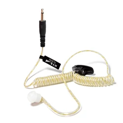 Law Enforcement 3.5mm Listen Only Earpiece Balanced Armature,Soft Wired in Ear Headphones for Two Way Radio/Shoulder Speaker Mic