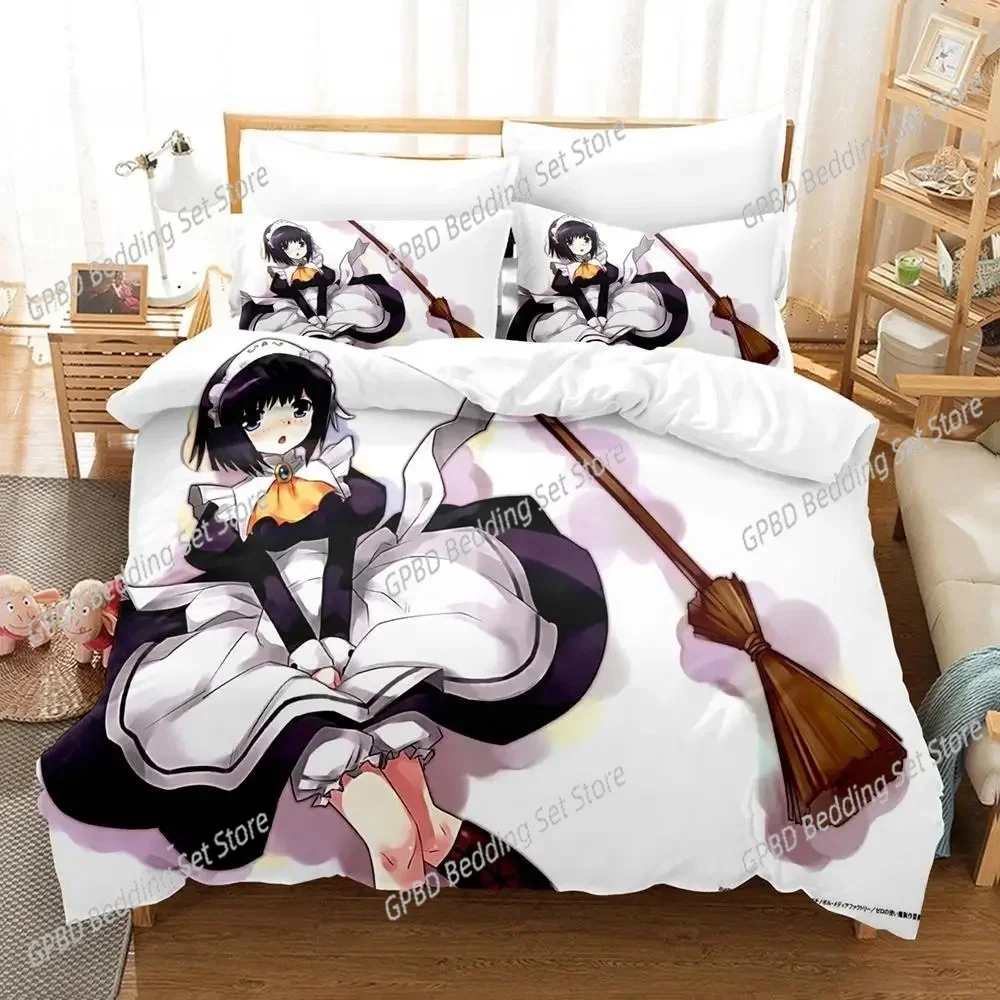 New Anime The Familiar of Zero Bedding Set Single Twin Full Queen King Size Bed Set Adult Kid Bedroom Duvet cover Sets Anime Bed