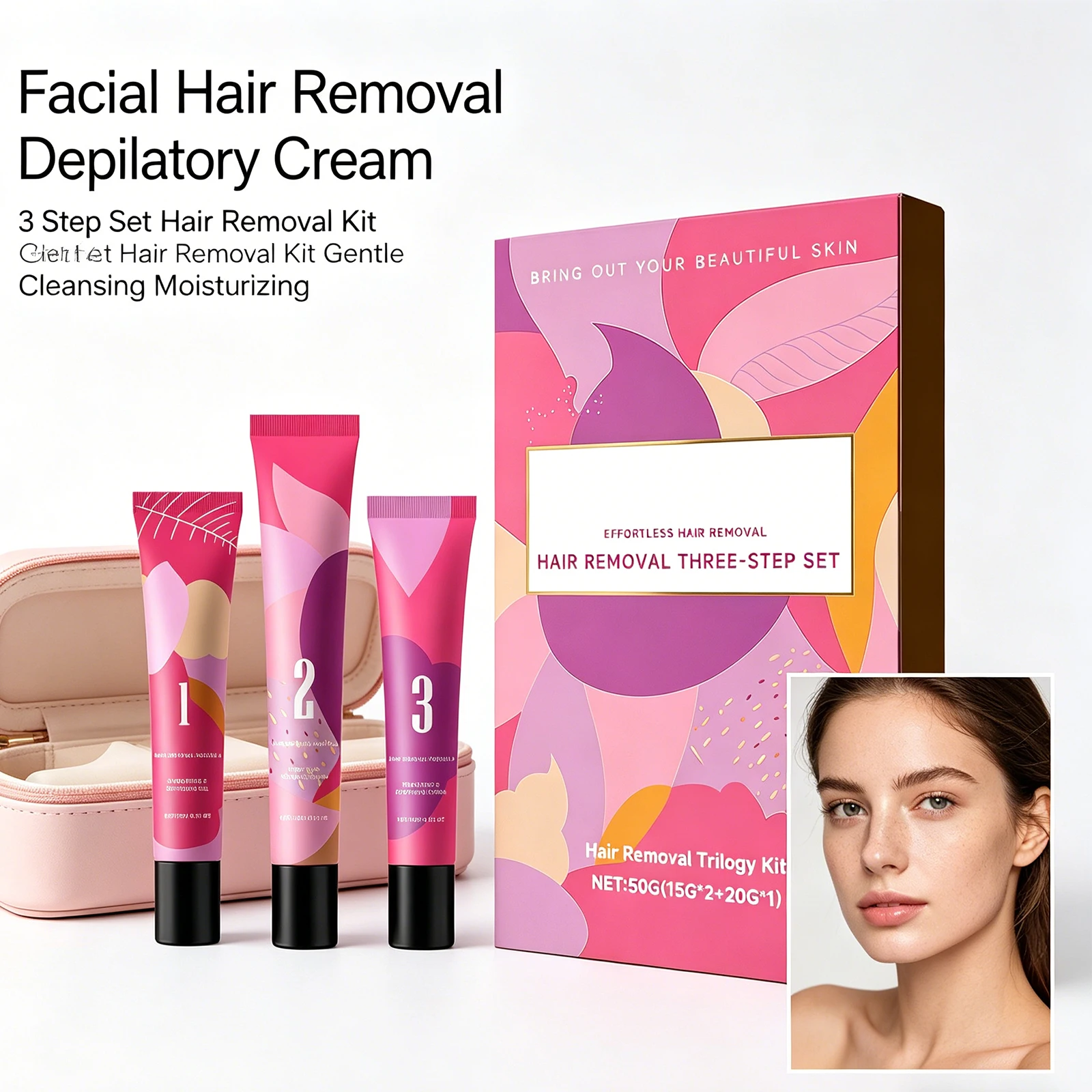 얼굴 털 제거 3단계 키트 가정용 순한 클린 모이스춰라 - Hair Care Step 리뷰 및 가격