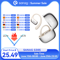 Sanag G30S Open Ear OWS Earphones Bluetooth 5.3 Wireless Headphones App Control EQ Sound Tune Earbuds Flash-sale Choice Headset