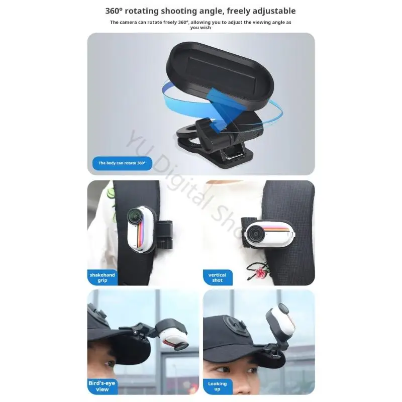 96BA drehbares Magnetclip-Zubehör für 360 GO3S, perfekt für First-Person-View-Aufnahmen beim Radfahren oder Wandern – Detail 9