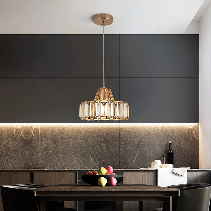 

2025 Crystal Pendant Lights Indoor Bedroom Ceiling Chandeliers Lamps Nordic Loft Loby Hanging Light Fixture Hotel Hall Decor Led