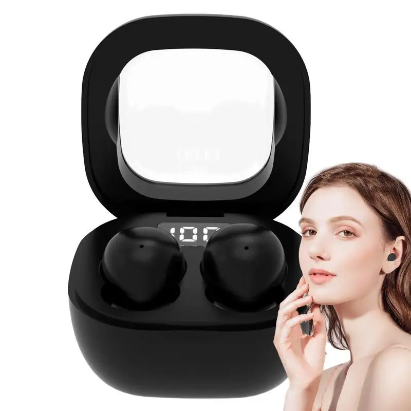 Noise Canceling Earbuds Mini Wireless In-Ear Buds With Mic Stereo HiFi Sound Waterproof Sleep Buds For Better Sleep Compatible