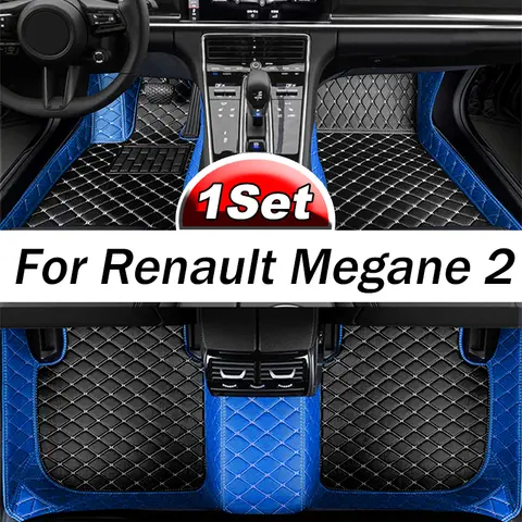 Renault Megane 2 2003 2004 2005 2006 자동 고급 가죽 남성 여성 자동차 매트 전체 범위에 대한 사용자 정의 자동차 자동차 바닥 매트