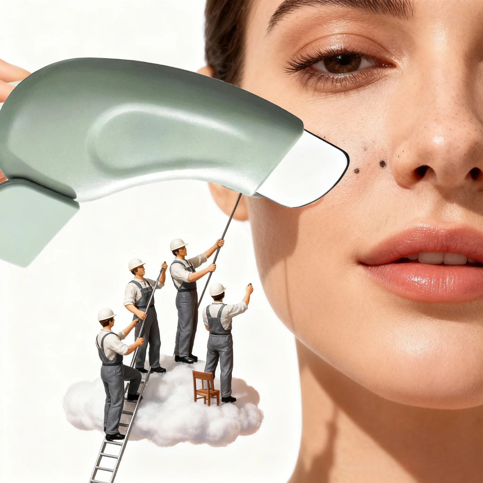 スキンスクラバー ディープクレンジング 黒ずみ除去ツール 顔の毛穴クリーナー スキンケア美容ツール フェイシャルスクレーパー