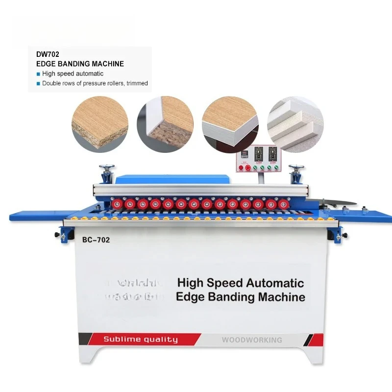 MY07C Automatic Wood PVC Edge Banding Machine CE Certified Plywood Production New Bearings Gears Motors DW702 Scraping Gluing