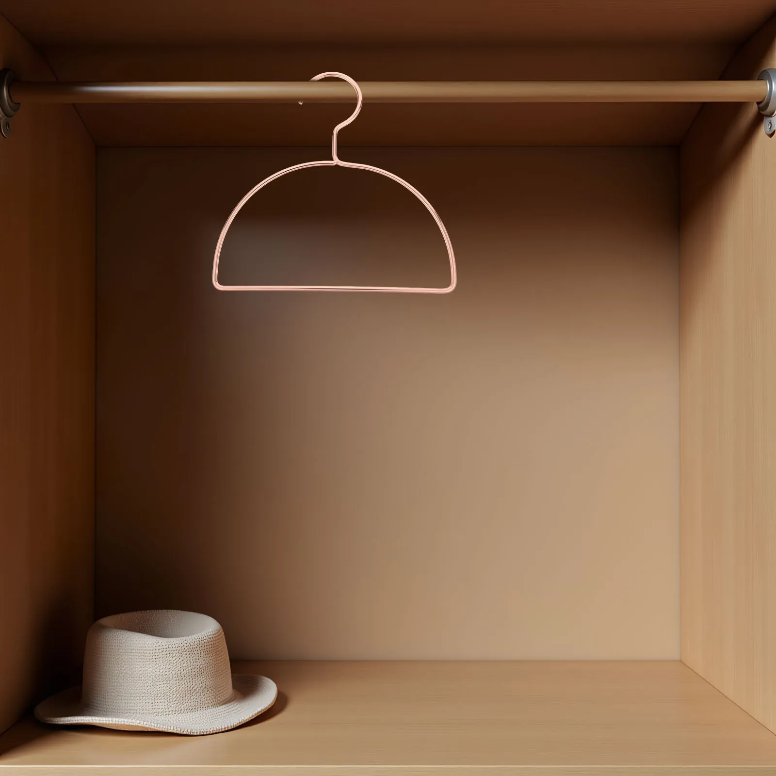 

10Pcs Strong Iron Semicircle Clothing Hanger Stylish Non-Slip Metal Suit Hanger for Garments Accessories Closet