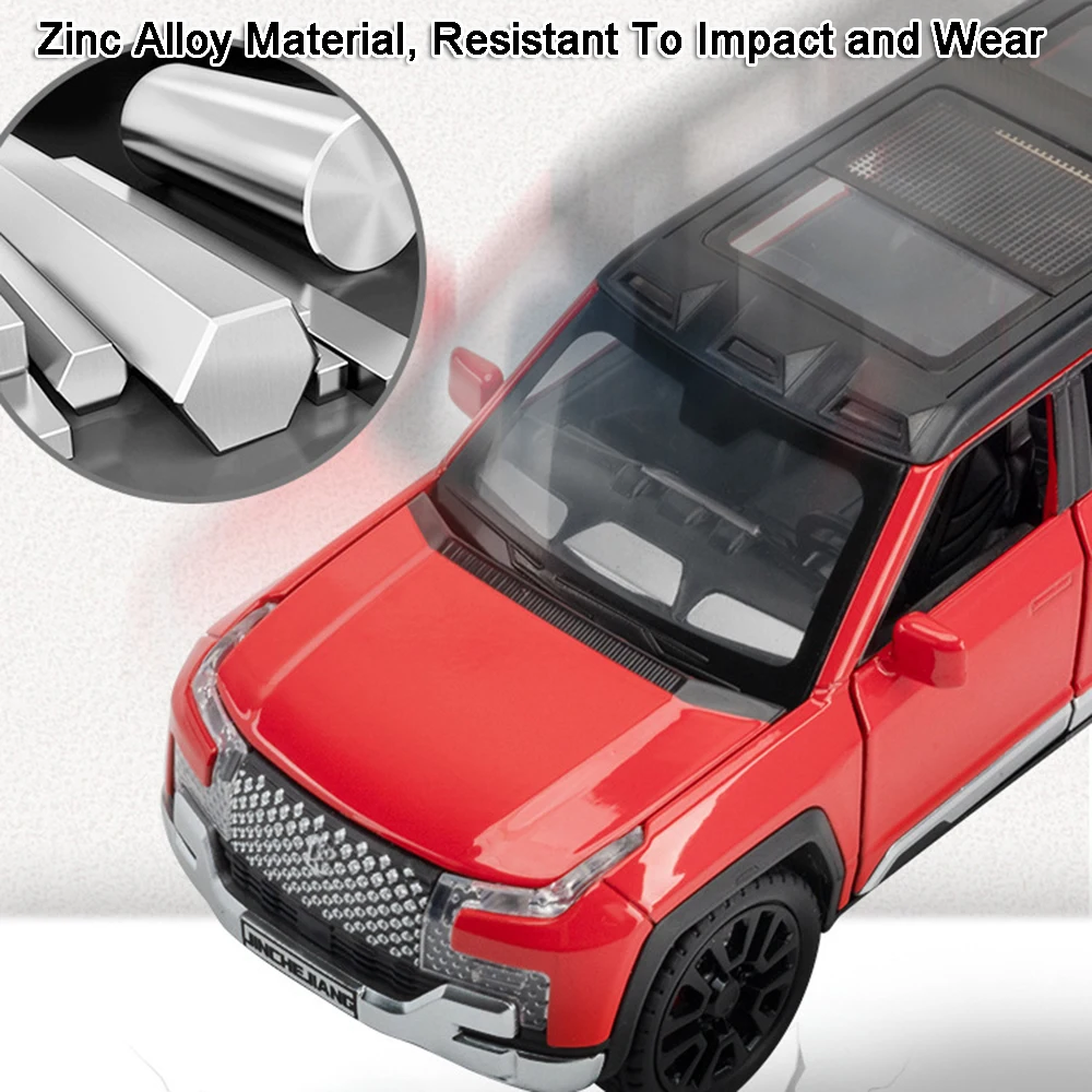 1:32 YangWang U8 Prado Giocattolo Modello di Auto In Lega Pressofusa Simulazione Fuoristrada Tirare Indietro Suono Luce Porte Aperte per I Ragazzi Regali