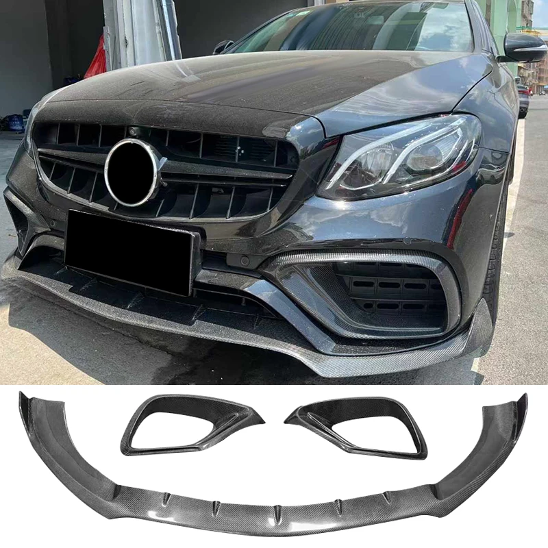 شفة أمامية من ألياف الكربون W213 E63 E63S للفئة E E63 E63S 2016-2020