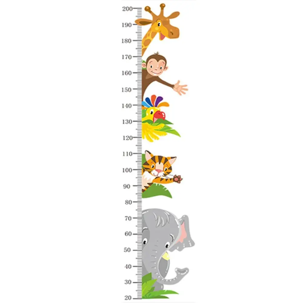 

New Cartoon Height Measurement Sticker Self-adhesive Animal Pattern Height Sticker Kid Growth Ruler for Room Kindergarten Decor
