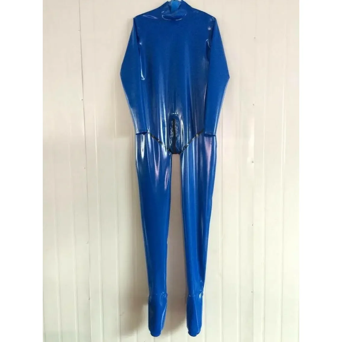 

Латексный резиновый облегающий костюм на Хэллоуин, вечерние клубные косплей, 0,4 мм, черный полосатый боди с ногами, комбинезон