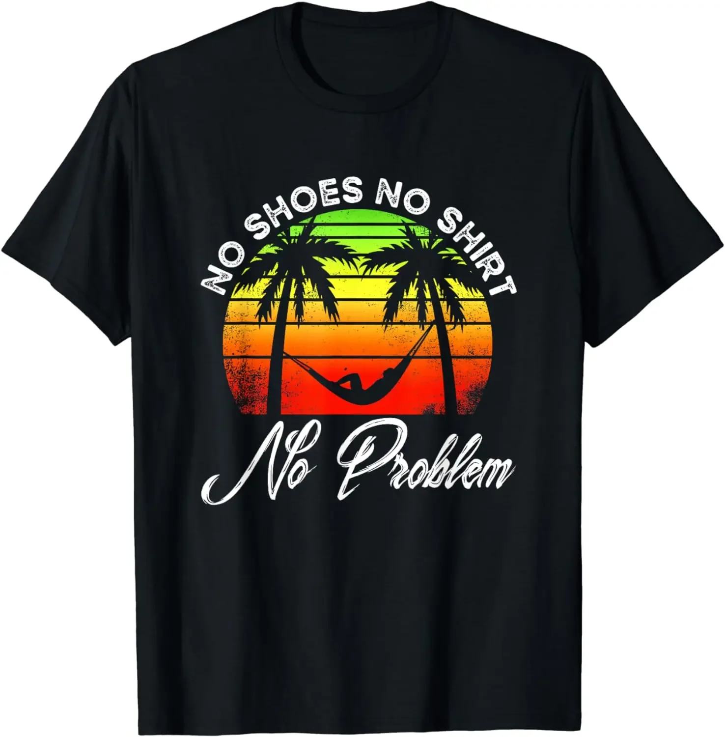 2024 summer tops No Shoes No Clothes No Problem | Island Palm | Vacation T-Shirt